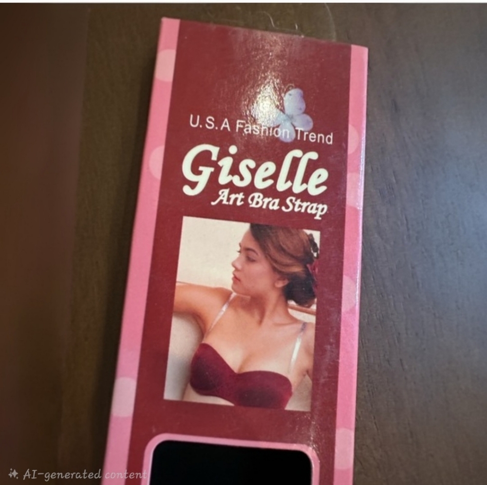 Giselle Art Bra Strap Pink Rhinestone- New in Box
